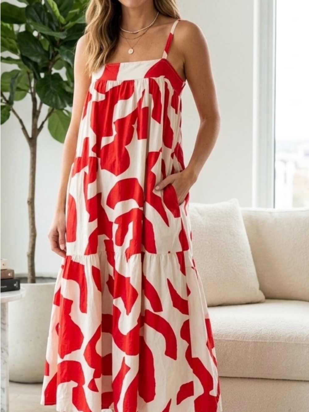 Abel the Label- Anthropologie Red  Maxi Dress